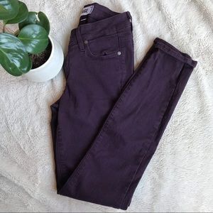 Paige Denim Deep Purple Skinny Jeans